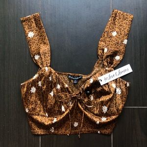 For Love and Lemons | NWT Cheetah Crop Top